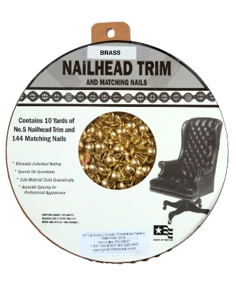 Brass Nail Head Trim 10 yard Roll